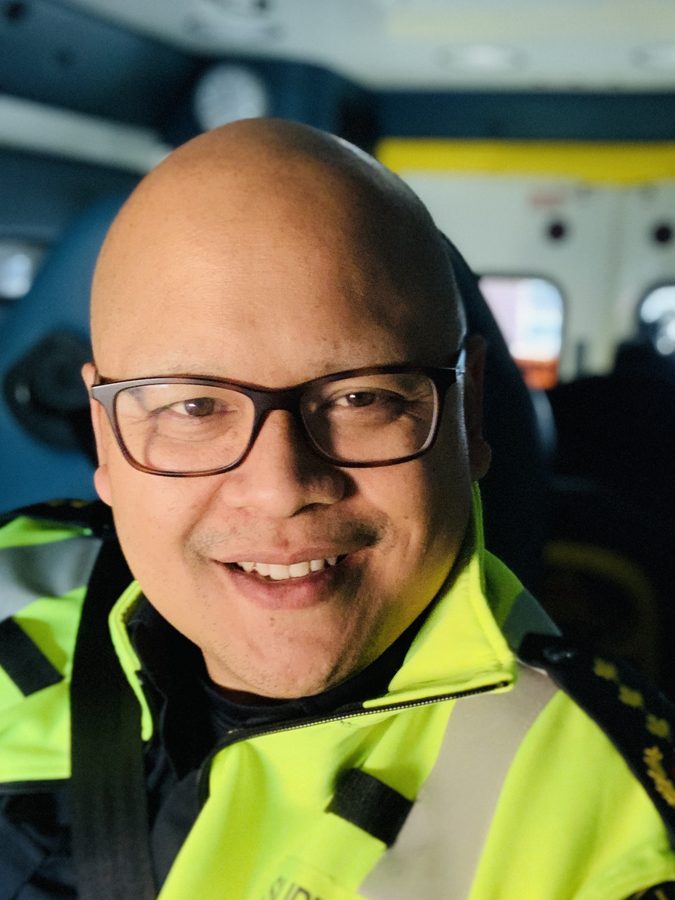 Andy Ramonal in paramedic uniform