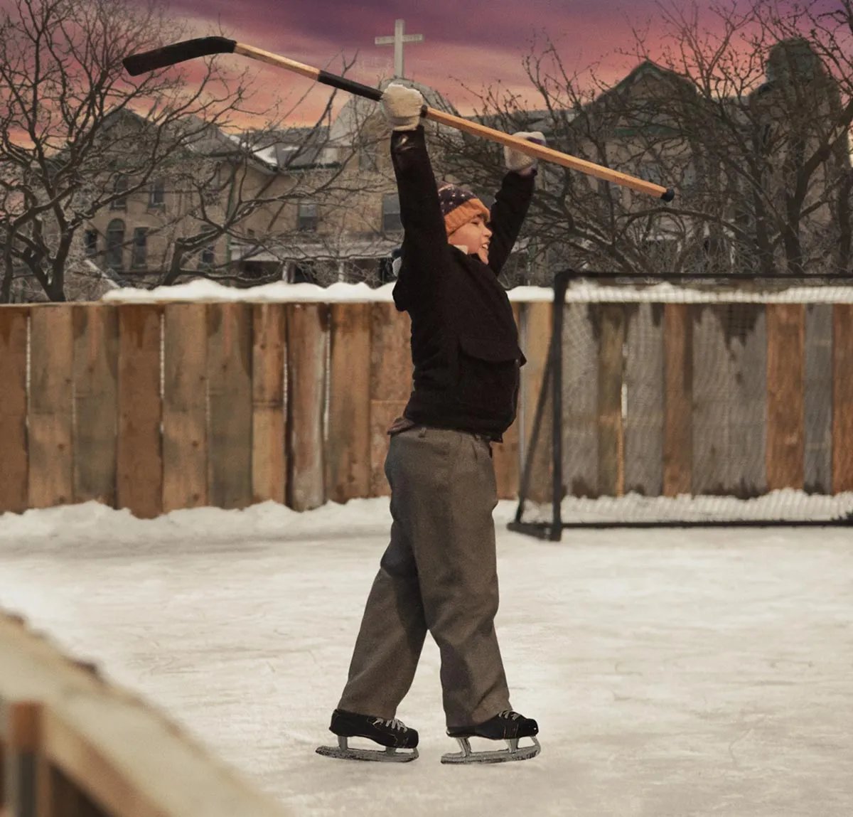 Saul on the ice at St. Jerome's
